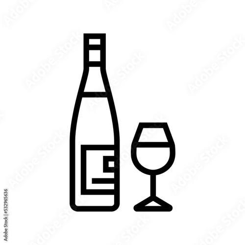 zinfandel red wine line icon vector. zinfandel red wine sign. isolated contour symbol black illustration