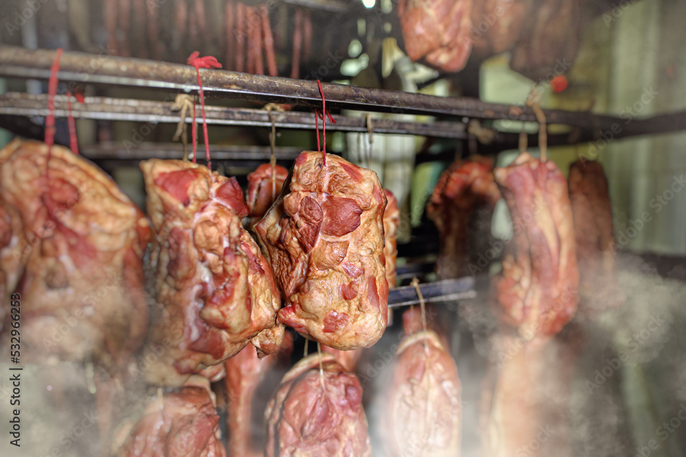 delicious smoked meats at home butcher's shop