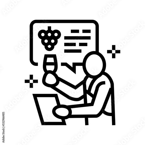 sommelier profession line icon vector. sommelier profession sign. isolated contour symbol black illustration