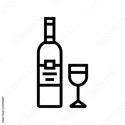 cabernet sauvignon red wine line icon vector. cabernet sauvignon red wine sign. isolated contour symbol black illustration