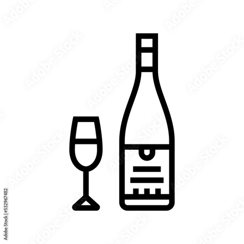 sauvignon blanc white wine line icon vector. sauvignon blanc white wine sign. isolated contour symbol black illustration