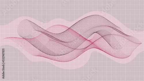 Vector illustration of pink math curves with nice shape transitons - beauty of geometry, suitable for different kind of backgrounds - presentations, documents, video, like HD, Full HD, 4K, 8K, etc. 16