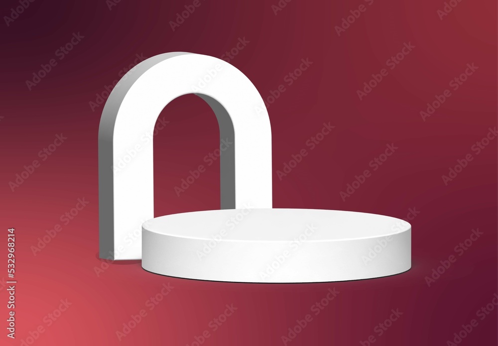 3D Realistic White podium display product. Minimalism abstract background. pedestal. 3D Realistic White podium display product. Minimalism abstract background. pedestal.