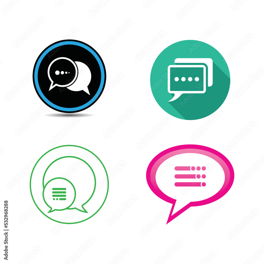 message bubble logo and symbol speech message bubble logo and symbol speech