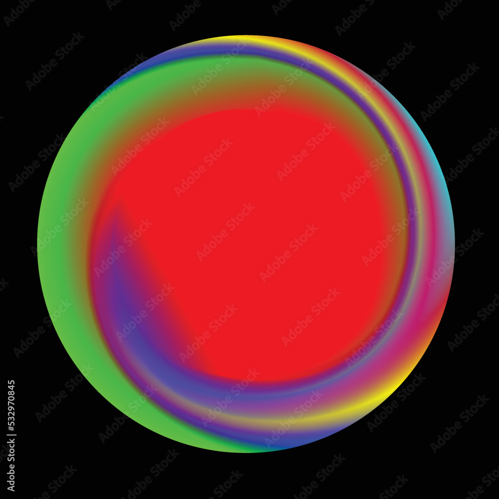 Fototapeta premium Vector Illustration . Colorful sphere .Liquid gradient Logo . Design element . Abstract Geometric shape .