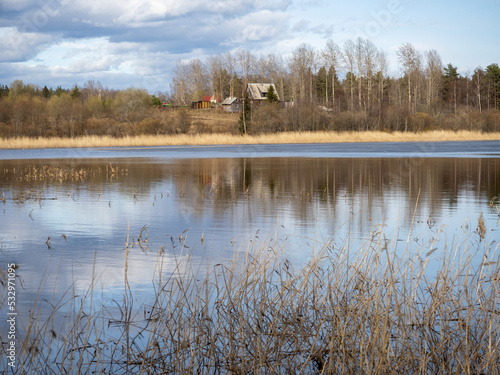 Obraz na płótnie lake in autumn w salonie