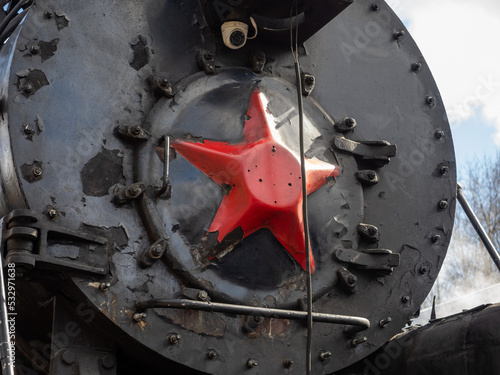 Obraz na płótnie old soviet locomotive w salonie