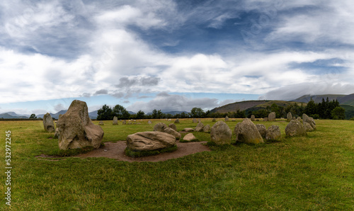 view of the Castlerigg Stone Circle in the Lake District National Park in Cumbria © makasana photo