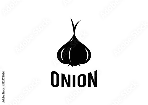onion garlic spices logo design vector illustration