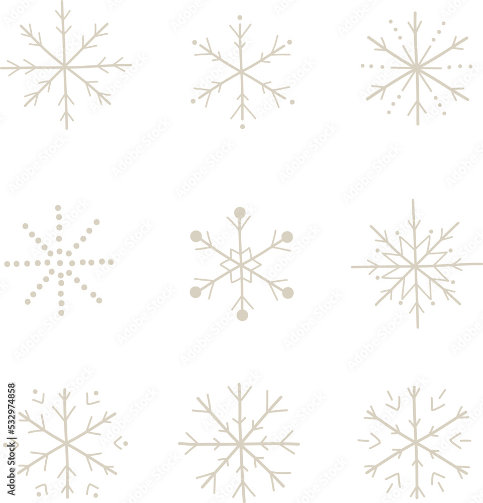 Christmas snowflakes vector set, snowflakes modern vector illustration for design, print, pattern, isolated on white background Christmas snowflakes vector set, snowflakes modern vector illustration for design, print, pattern, isolated on white background