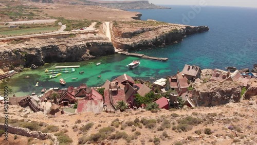 Aerial View Of Popeye Village, Malta