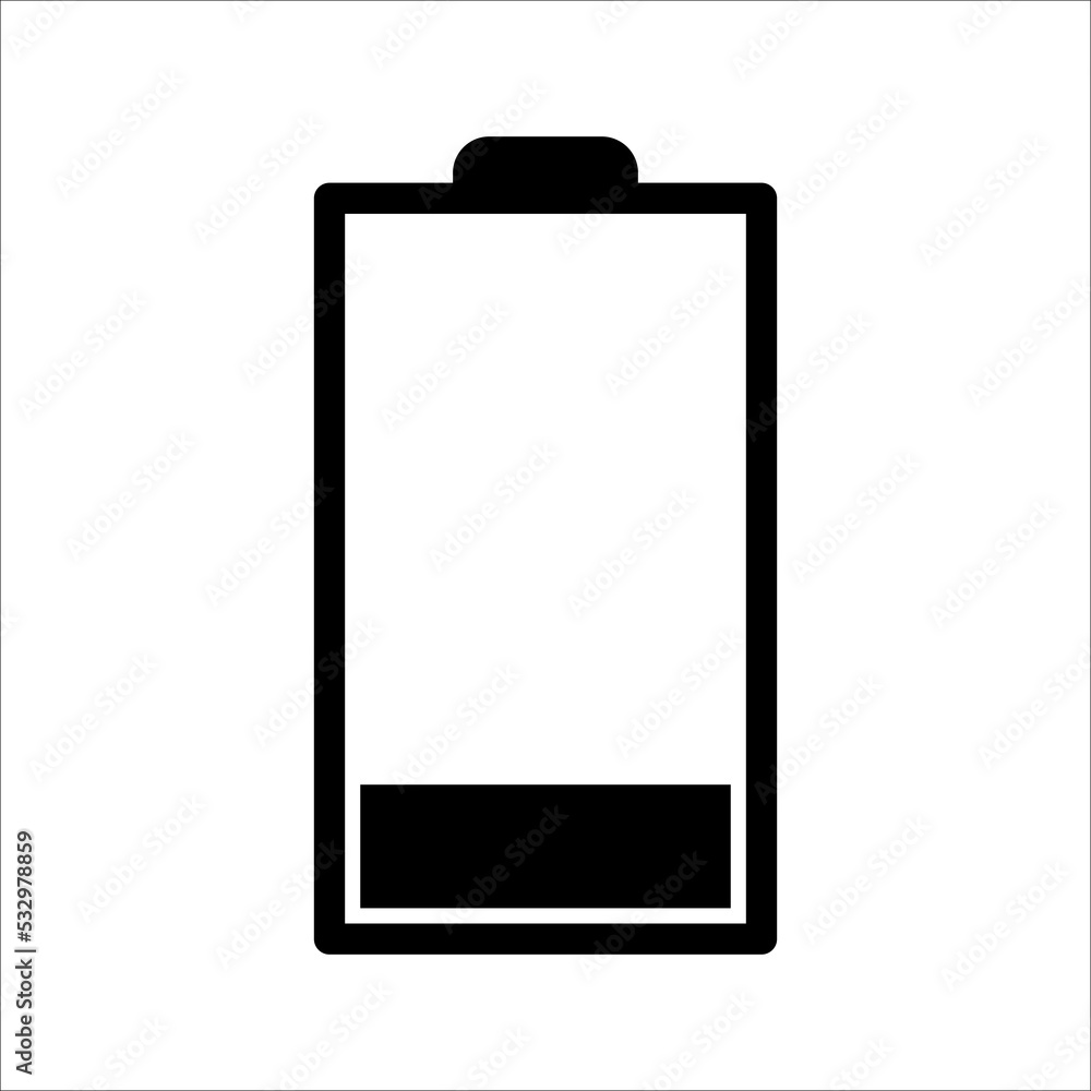 of battery icon, on a white background. of battery icon, on a white background.