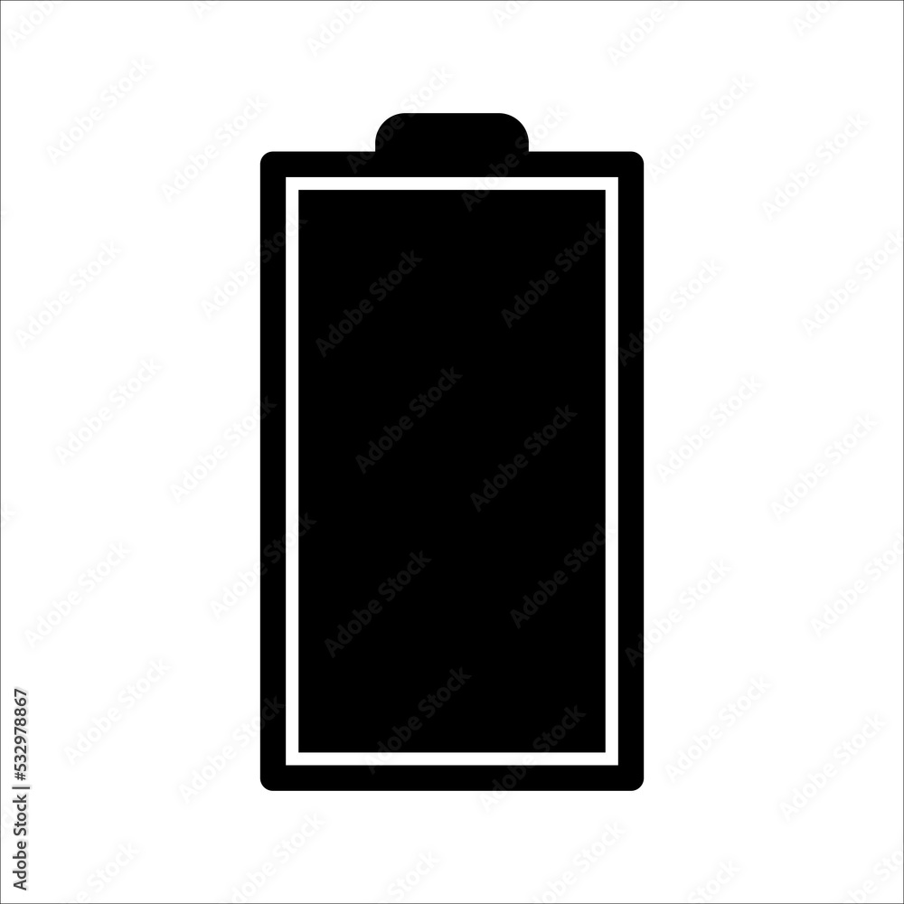 of battery icon, on a white background. of battery icon, on a white background.