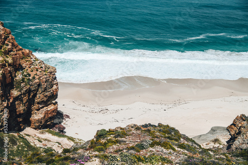 Cape point national park viewpoint over the sea