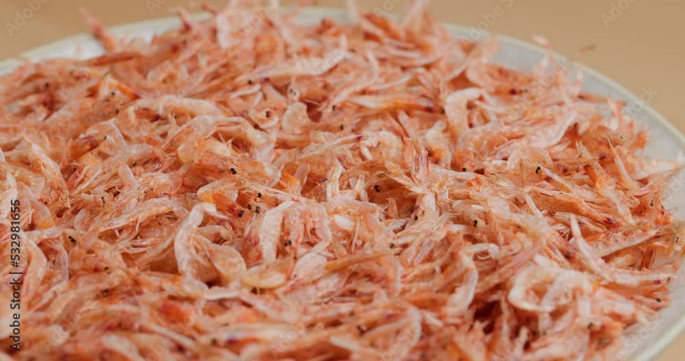Dried shrimp prawn in traditional Chinese cuisine Dried shrimp prawn in traditional Chinese cuisine
