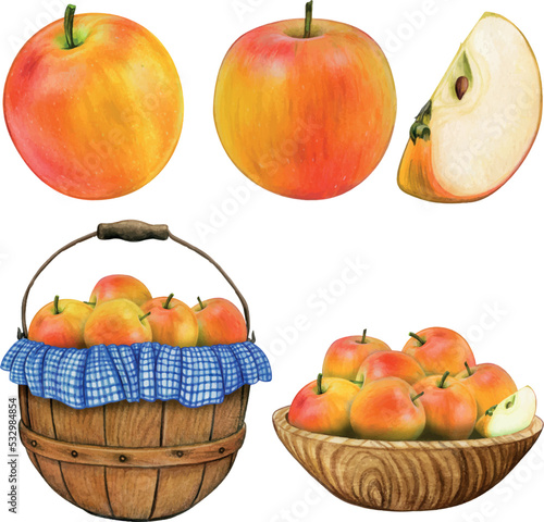set of apples
