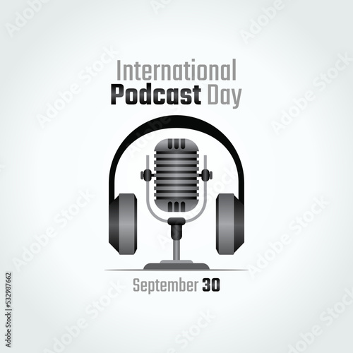 vector graphic of international podcast day good for international podcast day celebration. flat design. flyer design.flat illustration.