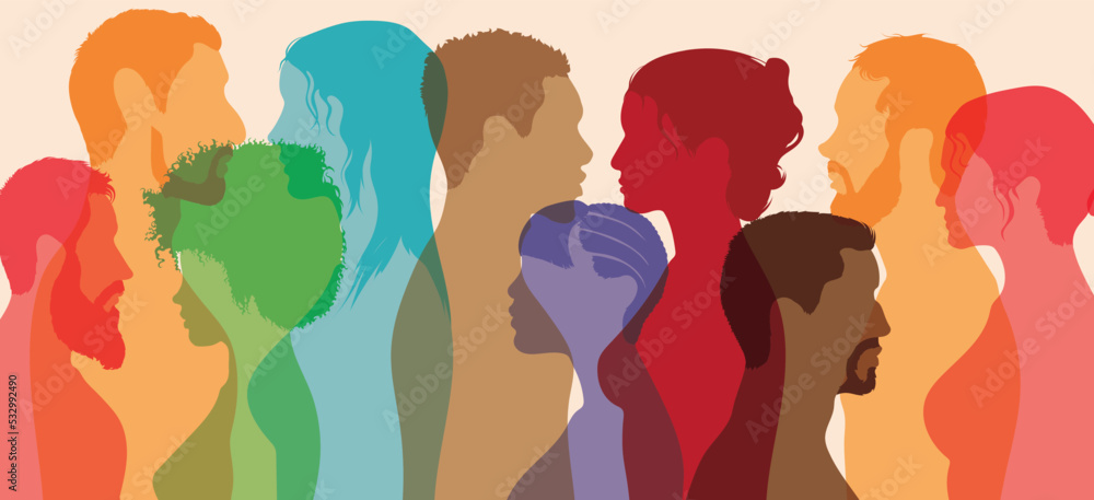 People of diverse cultures, ethnicities, and races. Racial equality, antiracism, and friendship in a flat cartoon. People of diverse cultures, ethnicities, and races. Racial equality, antiracism, and friendship in a flat cartoon.