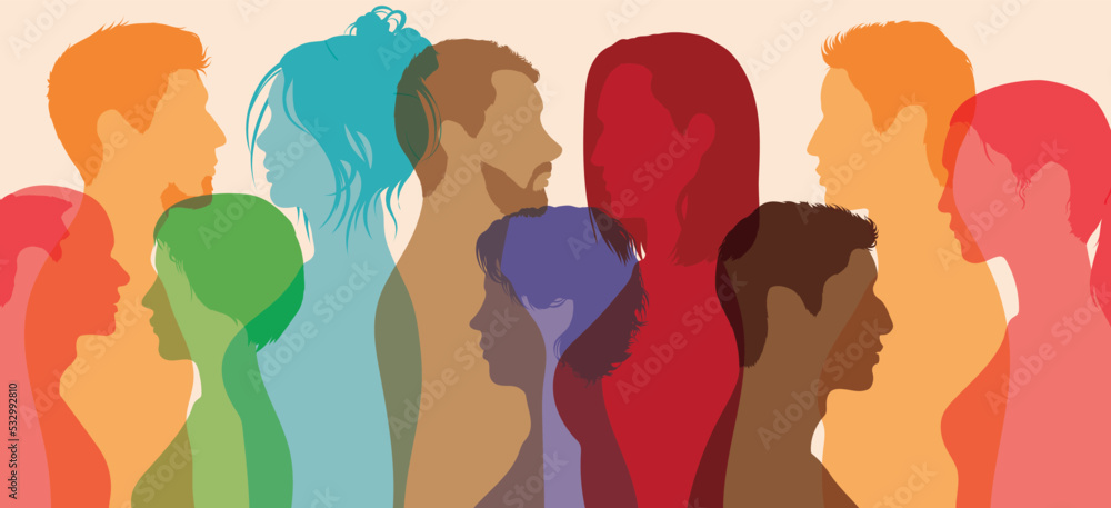 Symbol of racial equality and anti-racism. Multi-ethnic and multiracial group of men and women standing, smiling and holding hands. Symbol of racial equality and anti-racism. Multi-ethnic and multiracial group of men and women standing, smiling and holding hands.