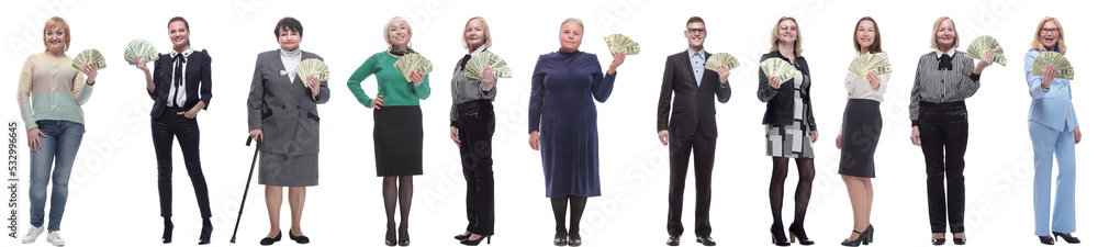 group of successful people holding money in hand group of successful people holding money in hand