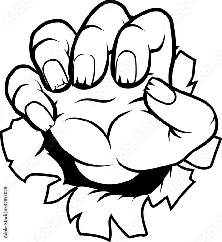 Monster Claw Cartoon Hand