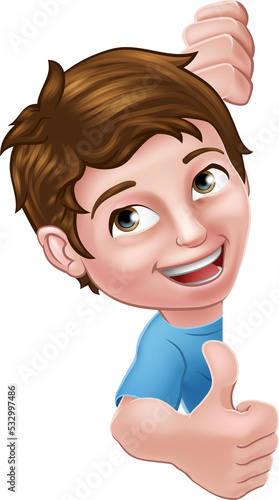 Kid Cartoon Boy Child Thumb...