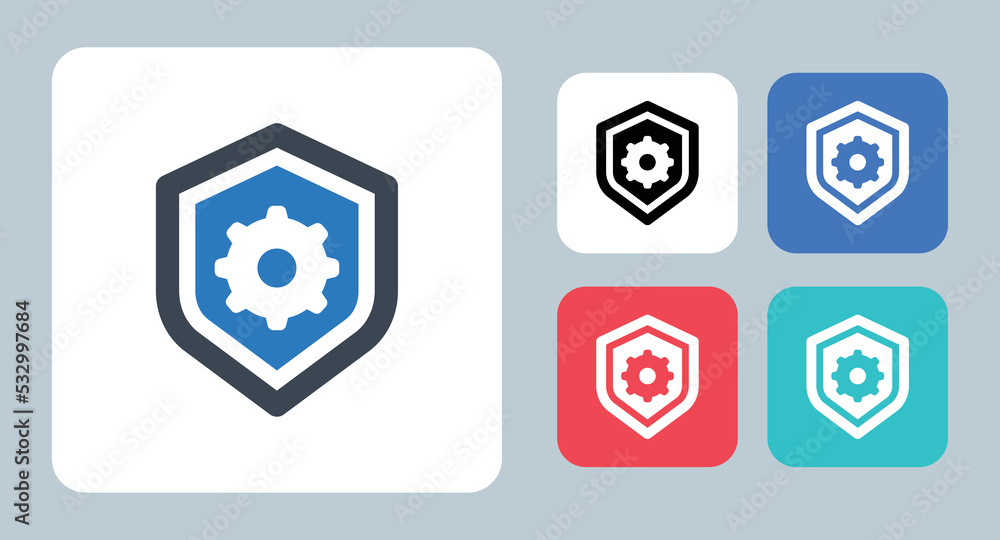 Security Setting icon - vector illustration . Security, protection, Management, setting, configuration, config, settings, Options, cog, gear, sign, symbol, flat, icons . Security Setting icon - vector illustration . Security, protection, Management, setting, configuration, config, settings, Options, cog, gear, sign, symbol, flat, icons .