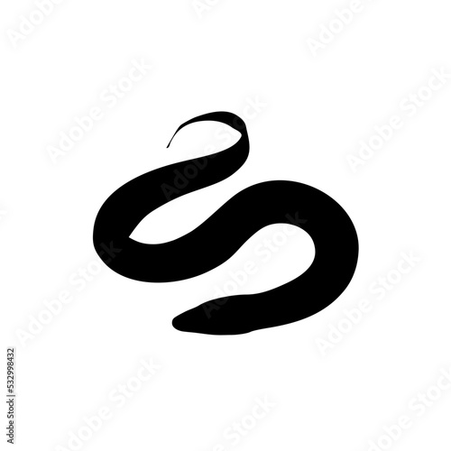 Eel Silhouette for Logo, Pictogram, Website, Apps and or Graphic Design Element. Vector Illustration 