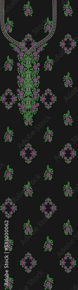 Embroidery Border Designs, Women Neck Embroidery Designs