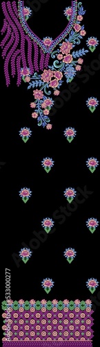 Embroidery Border Designs, Women Neck Embroidery Designs