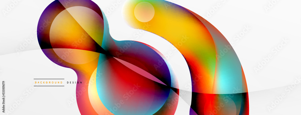 Fluid abstract background. Liquid color gradients composition. Round shapes and circle flowing design for wallpaper, banner, background or landing Fluid abstract background. Liquid color gradients composition. Round shapes and circle flowing design for wallpaper, banner, background or landing