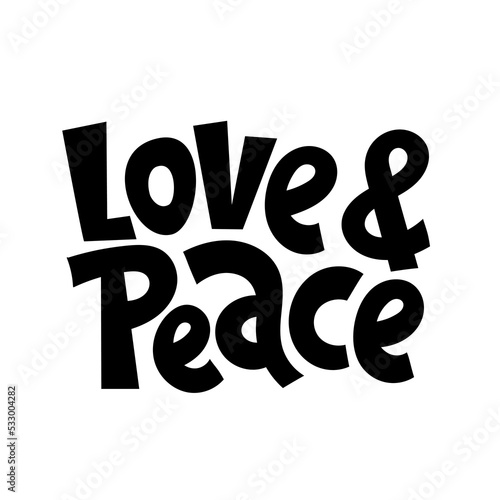 Peace vector lettering