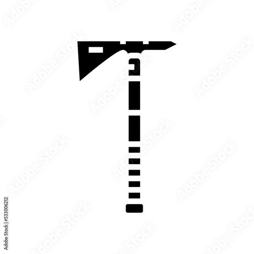 tactical axe hatchet glyph icon vector. tactical axe hatchet sign. isolated symbol illustration