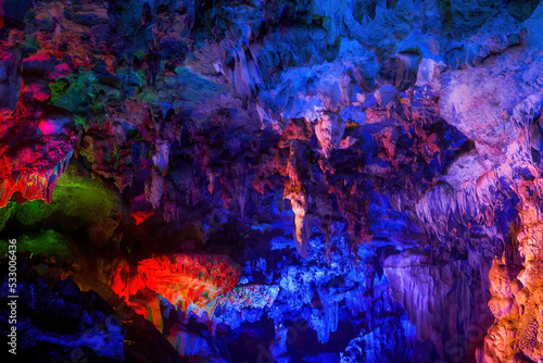 Natural caves and stalactites in Yilingyan  Nanning  Guangxi  China