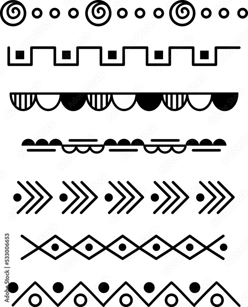 Obraz premium Hand drawn vector dividers.Doodle design elements.