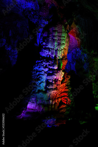 Natural caves and stalactites in Yilingyan, Nanning, Guangxi, China