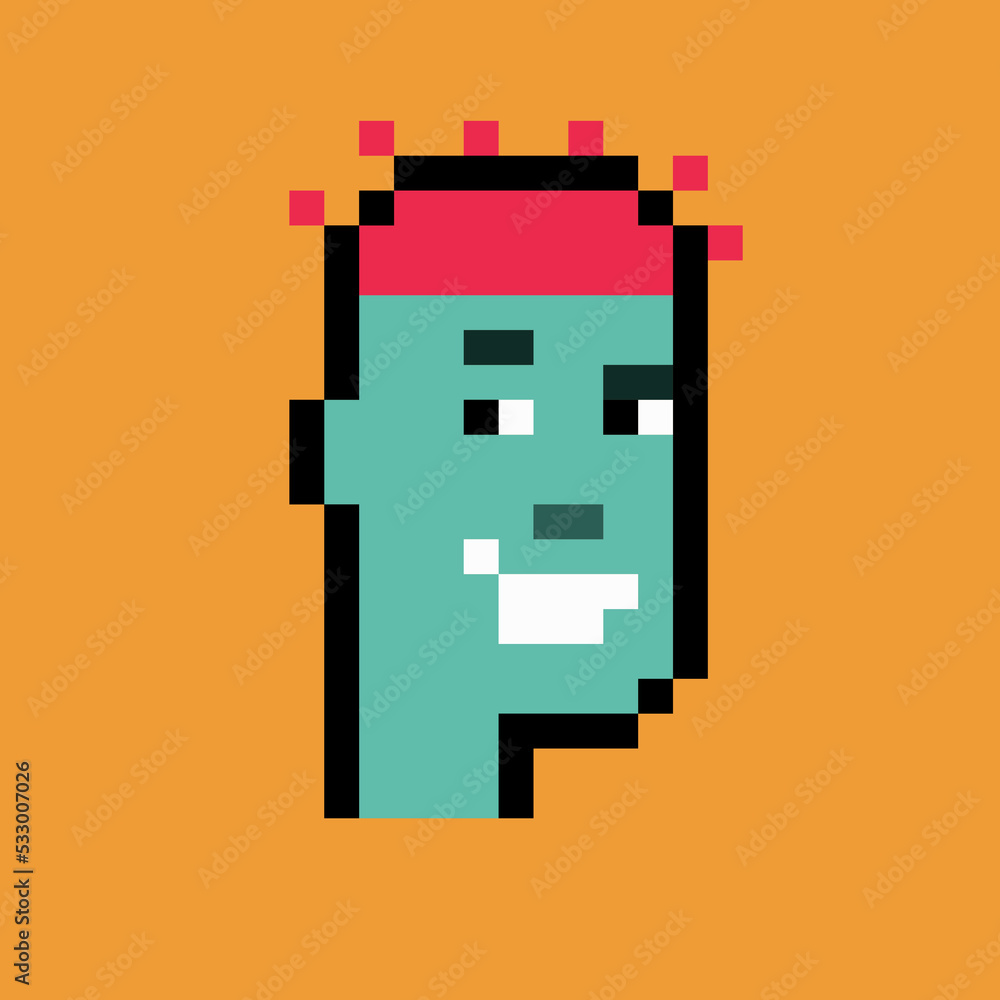 pixel portrait of a man with a cartoonish appearance 4 pixel portrait of a man with a cartoonish appearance 4