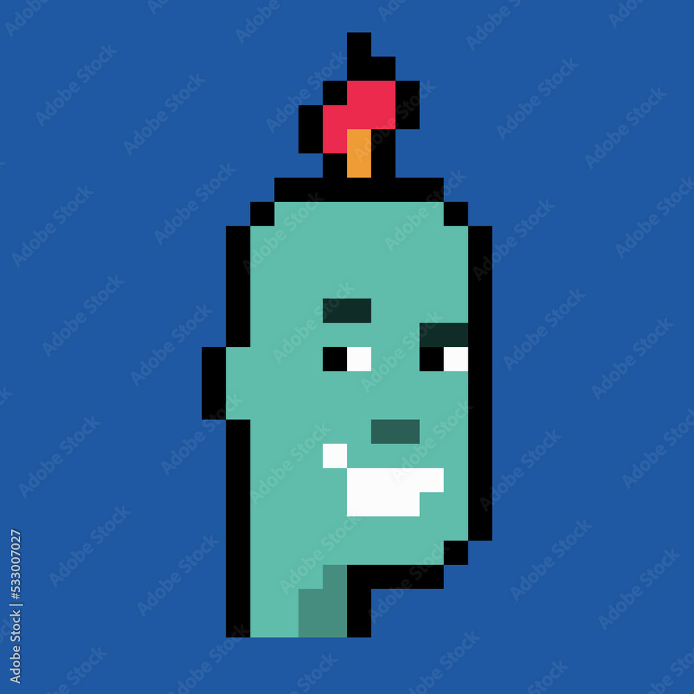 Obraz premium pixel portrait of a man with a cartoonish appearance 3