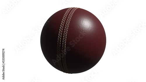 A 3D Render of a Leather Cricket Ball