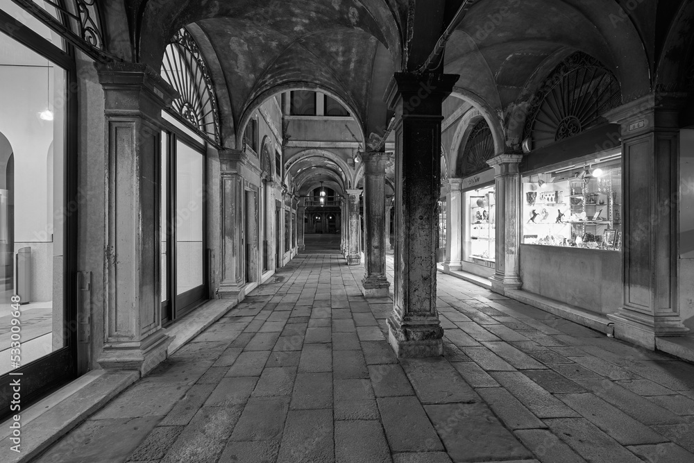The streets of Venice Italy architecture at night The streets of Venice Italy architecture at night
