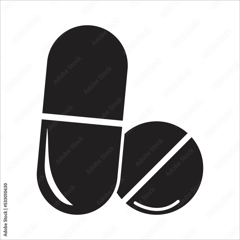 pill and capsule icon vector design template pill and capsule icon vector design template