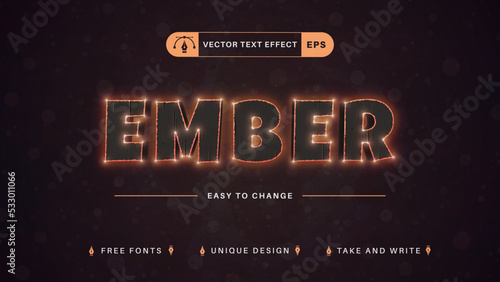 Ember - Editable Text Effect, Font Style