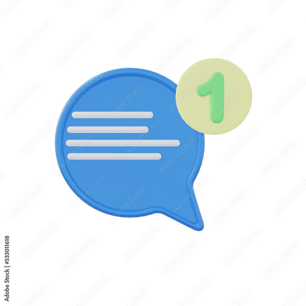 3d icon chatting pops out in 3d render 3d icon chatting pops out in 3d render