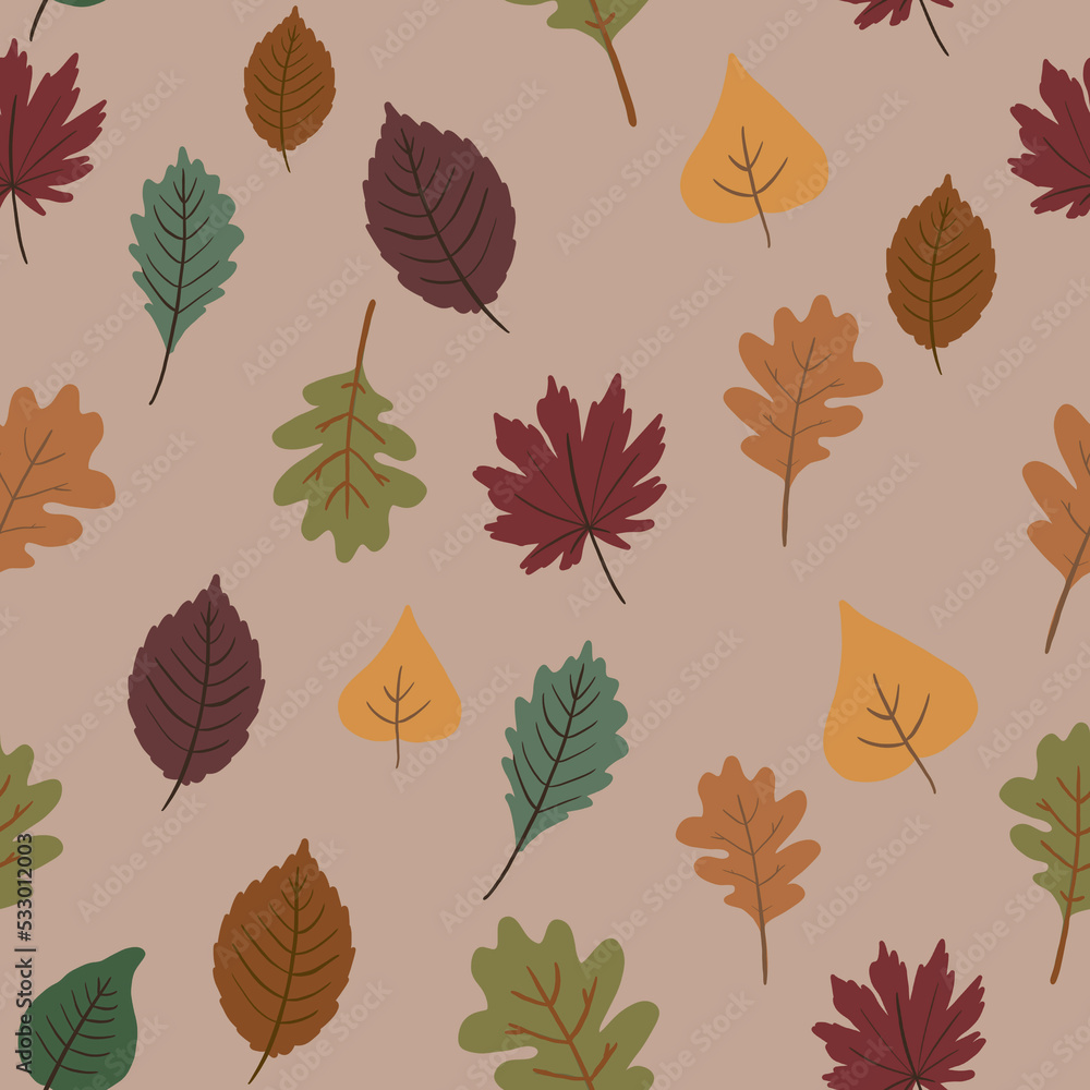 Obraz premium autumn leaves pattern