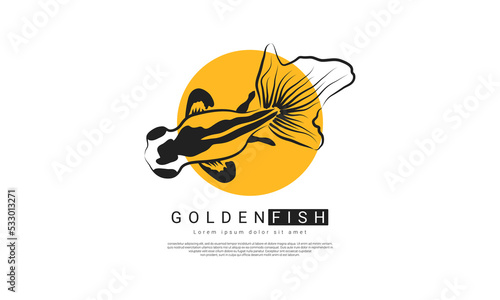 Goldfish logo, aesthetic for your decoration & design needs