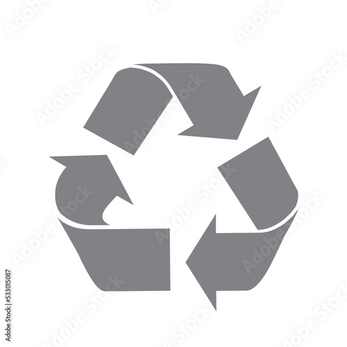 Recycle symbol icon isolated on white