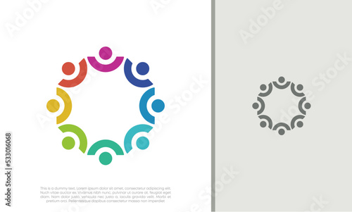Global Community Logo Icon Elements Template. Community human Logo template vector. Community health care. Abstract Community logo.	