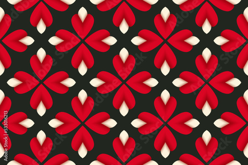 Pattern flower pollen red gradient vector illustration