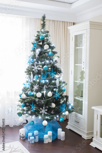 beautiful christmas tree decorated © Aliaksei Luskin