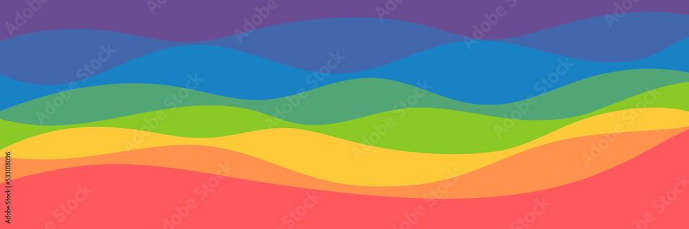 rainbow creative wave pattern design vector illustration good for wallpaper, background, backdrop, banner, web, decorative, and design template